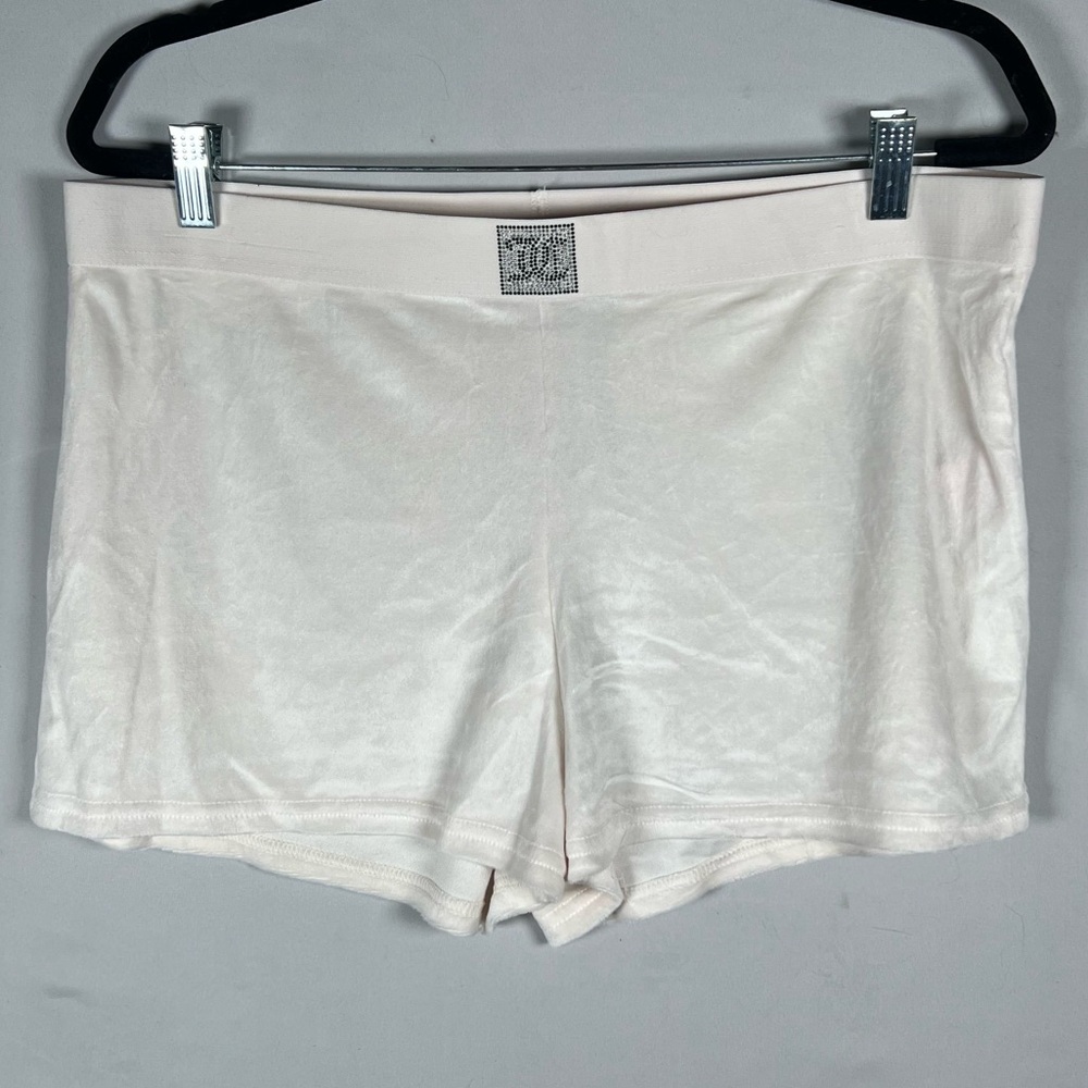 Juicy Couture Velvet Fleece Sleepwear/Pajama Sleep Short - Size XL in Cream